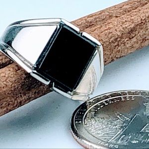 Over Size Silver Plated Ring Size 9.